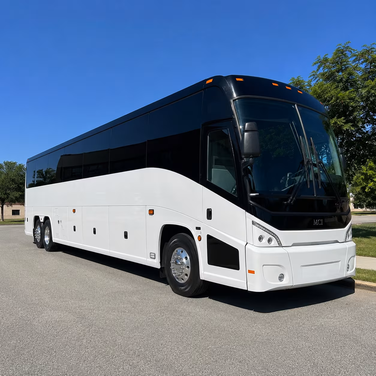 redding charter bus services exterior