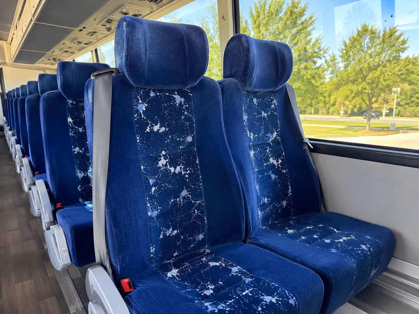 redding charter bus services inside