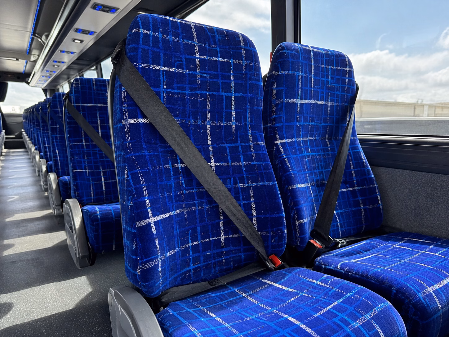 redding charter bus services interior